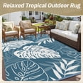 thumbnail image 2 of SIXHOME Outdoor Rug 9'x12' Waterproof Reversible Patio Rug Boho Geometric Indoor Outdoor Rugs Lightweight Plastic Straw Ourdoor Carpet for RV Camping Deck Balcony Modern Porch Decor Beige, 2 of 7