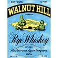 thumbnail image 2 of Vintage Booze Labels 12x14 Black Ornate Wood Framed with Double Matting Museum Art Print Titled - Walnut Hill Rye Whiskey, 2 of 4