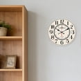 thumbnail image 6 of Hoease 10 Inch Silent Wall Clock, Vintage London Wood Decorative Wall Clock, Battery Operated Non-Ticking Round Clock for Kitchen Living Room British Home Decor, 6 of 10