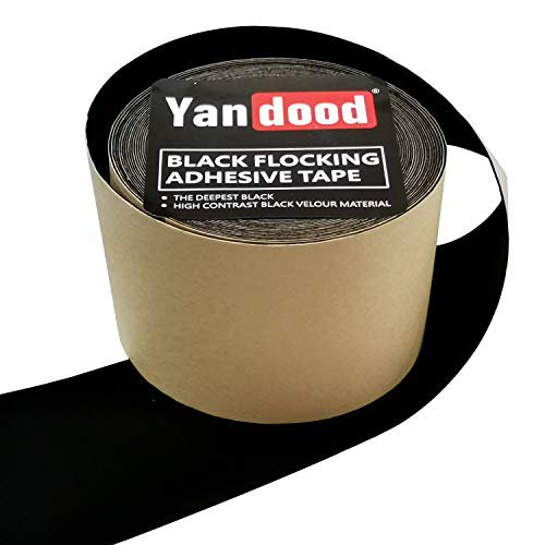 Black Flocking Adhesive Tape Projection Screen Felt Tape Border Ultra High Contrast Deep Black Felt Strips