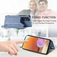 thumbnail image 3 of Phone Case for Samsung Galaxy A32 5G 2021 6.5 inch Wallet Cover with Screen Protector and Card Holder Stand Leather Cell Accessories Gaxaly M32 G5 Galaxies A 32 32A S32 SM-A326U A326U Women Men Blue, 3 of 7