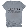 thumbnail image 4 of QHWAUAKFBN Womens T Shirts Graphic Seester Short Sleeved Pullover Round Neck Tshirts Top, 4 of 6
