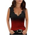 thumbnail image 1 of Heliisoer Women's Fashion Slim Knit Sleeveless Casual Printing Basic Ribbed Tank Vest Tops, 1 of 4