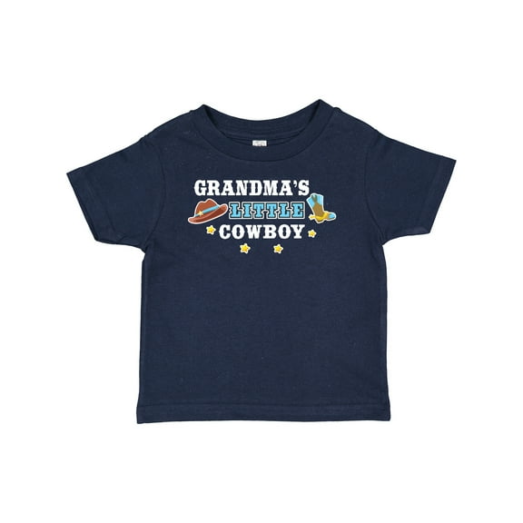 Inktastic Grandmas Little Cowboy with Cowboy Hat and Boots Boys Baby T-Shirt