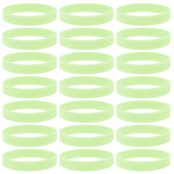 100pcs Glow in the Dark Silicone Wristbands, Rubber Bracelets for Adults Favors