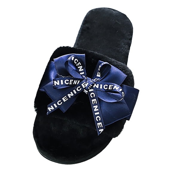 Ketyyh-chn99 Slippers Women Ladies Fuzzy Slippers Indoor Outdoor Slippers for Women Men Black,37