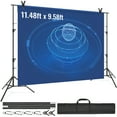 thumbnail image 2 of KFFKFF 12 x 10 ft Robust Backdrop Frame, Elevating Photography Backdrop Holder, Backdrop Support Kit with 6 Fasteners and A Transport Bag, for Social Gathering, Nuptials, Exhibition, Picture, 2 of 9