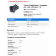 thumbnail image 2 of Throttle Position Sensor - Compatible with 1993 - 1995 Ford F-150 1994, 2 of 2