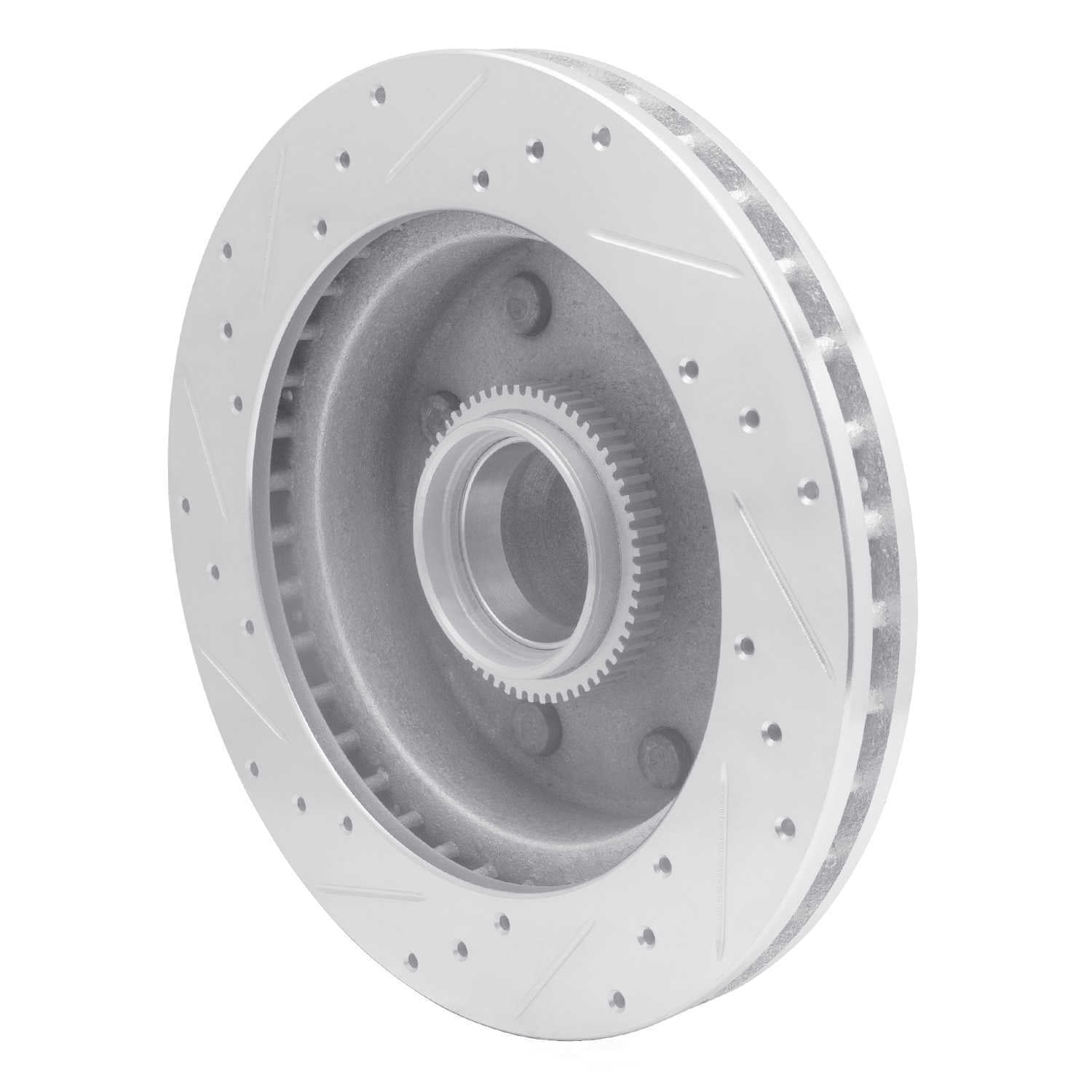 Dynamic Friction Company 631-40086R DFC Brake Rotor - Drilled And Slotted - Silver