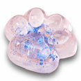 thumbnail image 2 of Sky Blue Cat Paw Squishy Toy with Glitter Filled Slow Rising Design, Single Piece, for Kids and Adults, Relaxation Squeeze Toy, 2 of 3