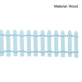 thumbnail image 5 of Uxcell Miniature Garden Fence 35 inch Long Wood Ornament Wooden Decorative Picket Fence Light Blue 2 Pack, 5 of 6