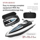thumbnail image 5 of Sywqhk LSRC-B8 2.4GHz Radio RC Racing Boat Barco a prueba de agua con batería (Negro), 5 of 9