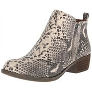 Lucky Brand Basel Almond-Toe Ankle Booties Avorio Snake Almond Toe Booties (10, Avorio)
