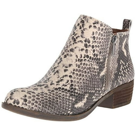 Lucky Brand Basel Almond-Toe Ankle Booties Avorio Snake Almond Toe Booties (10, Avorio)
