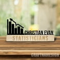 thumbnail image 2 of Craftnamesign Custom Wooden Statistician Desk Name Plate, Statistics Professor Metal Nameplate, 2 of 5