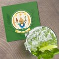 thumbnail image 2 of Rwanda Coat Of Arms 4'' X 4'' Square Wooden Coaster, 2 of 3