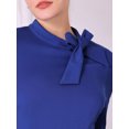 thumbnail image 4 of DARING DIVA Bow-Tie Neck Vintage Pencil Dress S Royal Blue, 4 of 6