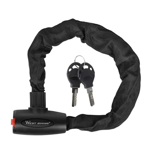 Bloqueo de cadena de , cadena de bloqueo de antirrobo de seguridad con cadena de de 2 lves 0.6M shamjiam Candado de cadena de bicicleta