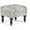 Round, variant on Adeco  Ottoman Stool Tufted Foot Rest Fabric Floral Vanity Stool Embroidery
