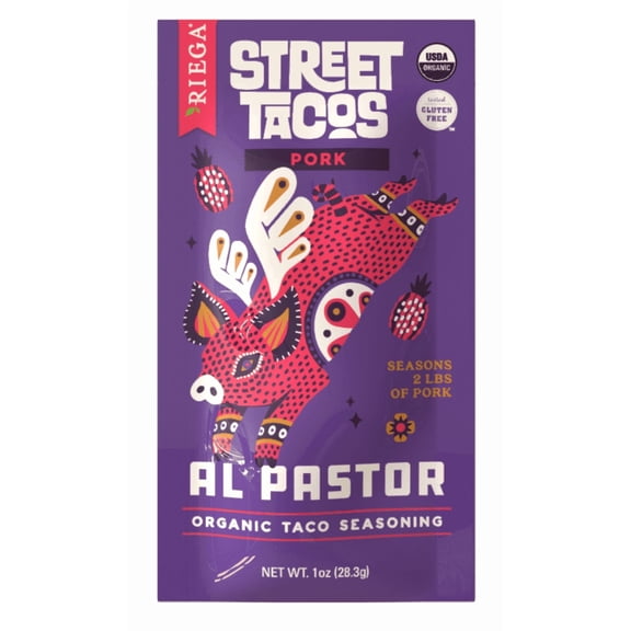 Riega Al Pastor Organic Street Taco Seasoning Mix, 8 Packets