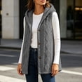 thumbnail image 4 of Diufon Fleece Vest Women Sleeveless Button Down Flannel Hooded Cardigan Fall Winter Thickened Warm Outerwear, 4 of 10