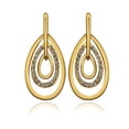 thumbnail image 1 of Ocean Heart; Aretes OH16-449; oro amarillo con cristales corte diamante en color blanco. Ocean Heart Aretes OH16-449, 1 of 2