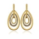 thumbnail image 1 of Ocean Heart; Aretes OH16-449; oro amarillo con cristales corte diamante en color blanco. Ocean Heart Aretes OH16-449, 1 of 2