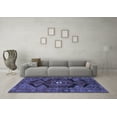 thumbnail image 3 of Ahgly Company Machine Washable Indoor Rectangle Persian Blue Traditional Area Rugs, 5' x 7', 3 of 4