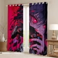 thumbnail image 2 of Castle Fairy Anime Black Out Curtains,Black Red Gamepads Curtains Pack of 2 (42x63 Each), 2 of 6