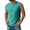 Turquoise, variant on Zimjoy Henley Tank Tops for Men Waffle 3-Button Sleeveless T Shirts Workout Muscle Hippie Tank Tops Summer Beach Army Green L