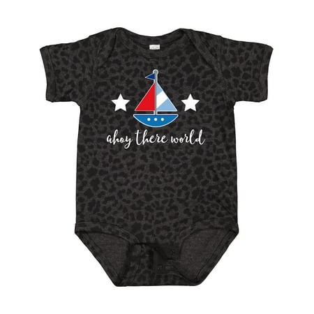 

Inktastic Nautical Baby Boy Ahoy Sailboat Gift Baby Boy Bodysuit