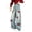 Blue*, variant on RUTAYY Girls Wide Leg Jeans Bow Embroidery Elastic Waist Denim Pants with Pockets Casual Daily Street Wear Blue