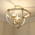 thumbnail image 3 of Golden Lighting Jules 3-light Semi-Flush Mount in Antique Ivory, 3 of 5