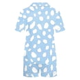 thumbnail image 6 of Dxzfnsa Womens Pajama Sets Short Sleeve Lounge Sets for Women Printed Jogger Pajama Set 2 Piece Pj Sets With Pockets S-2XL, 6 of 7