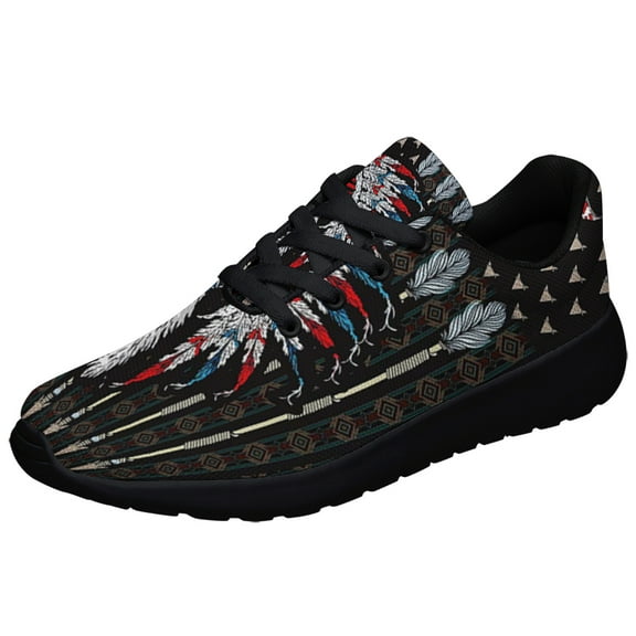Native American flag Shoes Sneakers for Women Men Black Size 3.5