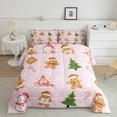 thumbnail image 2 of Manfei Merry Christmas 3-Piece Full Size Comforter Sets,Happy Christmas Bedding Comforter Set,Festival Xmas Lightweight Bedding Sets,Lightweight Cartoon Room Decor,Reversible, 2 of 8