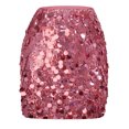 thumbnail image 2 of Pink Skirt for Ladies Spandex Mini Little Tight Going Out Sequin Sparkle Pencil Glitter Plain Skirts Juniors 2025 Clothes Trendy Country Concert Y2K XL, 2 of 5