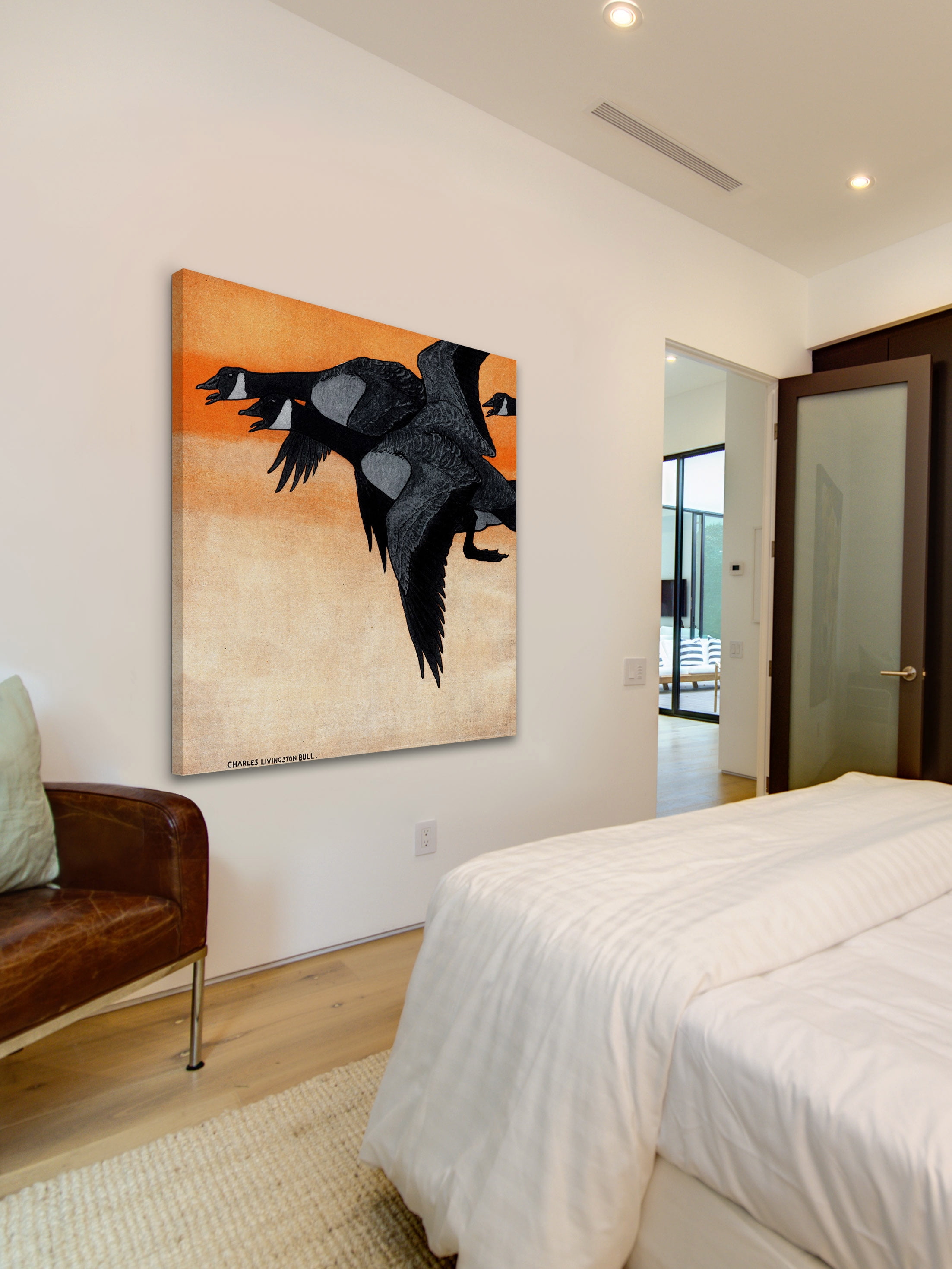 "Canadian Geese" Painting Print on Wrapped Canvas