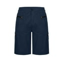 thumbnail image 6 of qelini Mens Cargo Shorts Plus Size Casual Capris Pants Zipper Solid Color Ankle Pants Button Down Workout Wear, 6 of 7