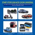 thumbnail image 3 of Car Battery Charger 12/24V 8A Touch Screen Pulse Repair LCD Fast Power Charging Wet Dry Lead Acid Digital LCD Display, 3 of 5