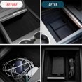 thumbnail image 3 of Upgraded Center Console Organizer Tray for 2024 Flocked Armrest Storage Box Interior Accessories, 3 of 4