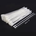 thumbnail image 2 of Uxcell Cable Zip Ties Montaje Cabeza Cable Zip Ties Agujero de Tornillo Correa de Nylon 10" x 0.2" Blanca 120pcs, 2 of 5