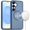 thumbnail image 3 of For Samsung s25 Plus/s24 Plus [Magnetic Circle] Smooth Safe Matte Feel Hybrid Case - Navy Blue, 3 of 3