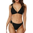 thumbnail image 3 of Women's Animal Print Triangle Bikini Set Tie High Cut Two Piece Swimsuit, 3 of 6