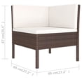 thumbnail image 4 of vidaXL 6 Piece Garden Lounge Set with Cushions Poly Rattan Brown, 4 of 5