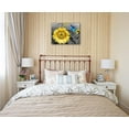 thumbnail image 2 of Bathroom Sunflower Canvas Wall Art Blue Butterfly Picture Spring Florals Painting Yellow Gray Print Artwork Framed for Bedroom Kitchen Dinning Room Living Room Office Home Decor 16"x12", 2 of 6