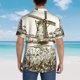 thumbnail image 4 of Fotbe Dutch Windmill Camisa Hawaiana para Hombre Unisex – Camisa Casual de Verano con Botones de Manga Corta de Algodón y Lino,3X-Large, 4 of 7