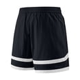 thumbnail image 4 of Men Shorts Casual Knee Length Men's Running Athletic Shorts, Color Black Elastic Waist Drawstring Shorts, Loose Casual Outdoor Hiking Short Pants Black 4XL, 4 of 7