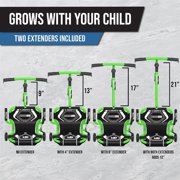 EzyRoller: Classic X - Green - Ride-On Scooter, Cambering Motion, Pedal Free Cart, Hand Brakes, Extendable Frame, 154lb Capacity, Kids Ages 4+