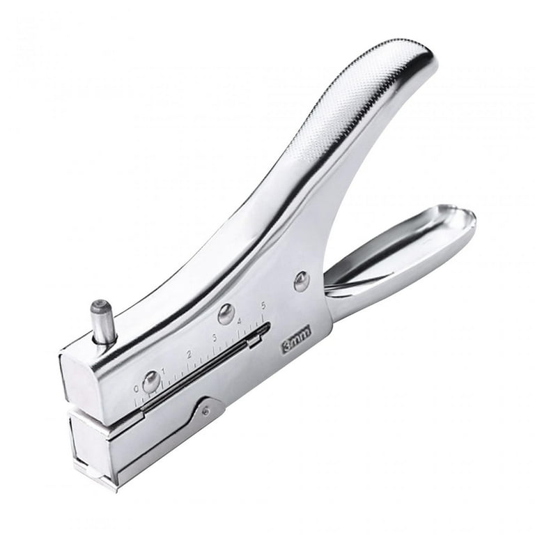 OFFICEMATE Two-Hole Paper Punch: 50 Sheet Capacity, Metal, 1/4 in Hole Dia.